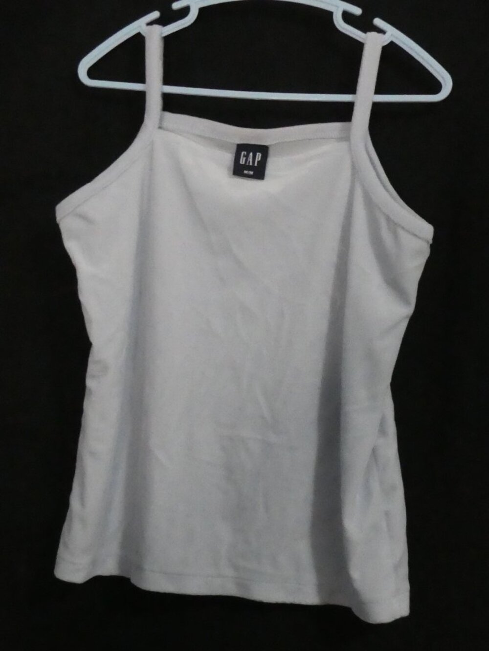 Vintage GAP Light Blue Velour Square Neck Spaghetti Strap Cami Tank - medium